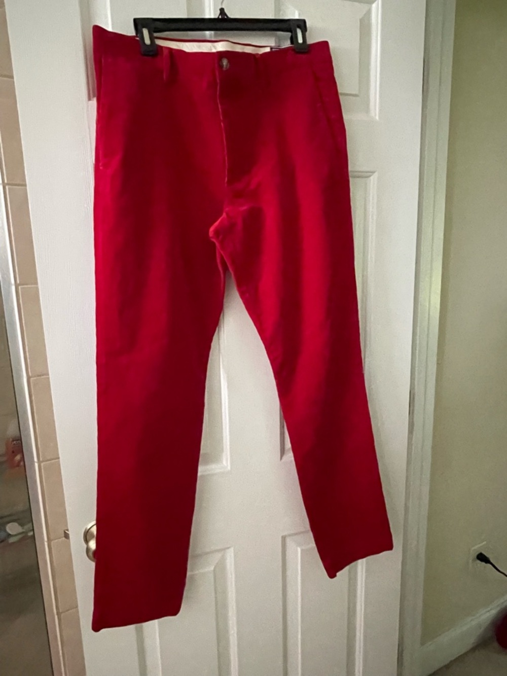 Polo Ralph Lauren Red Corduroy Pants Mens Size 32 x 32 Classic Retro NWT
